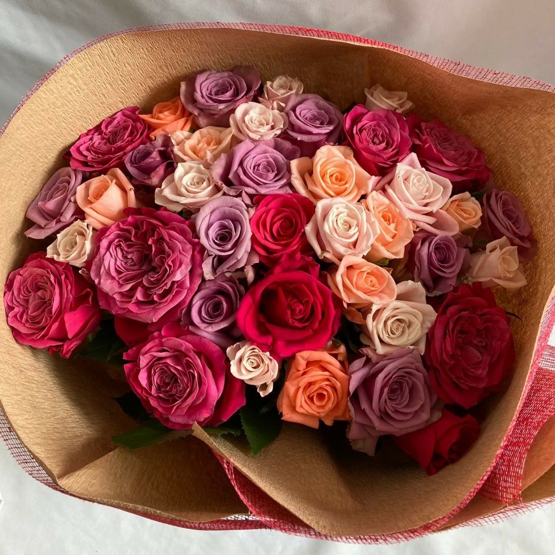 バラの花束産地厳選 Thank youブーケ39本の色お任せブーケ | リンク