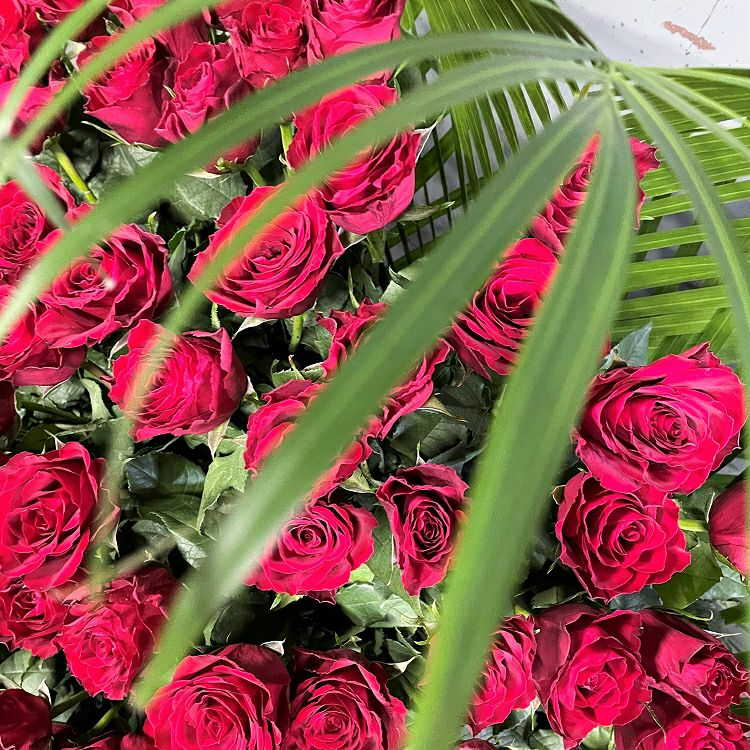 スタンドフラワー1段 シングル赤薔薇 ローズタイプ※東京23区限定