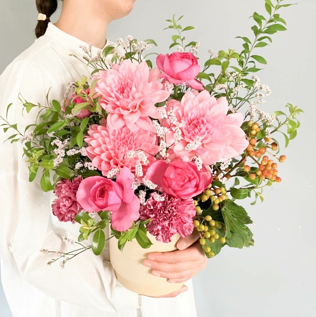 フォーマルギフトフラワーアレンジメントピンク | リンクフローリスト