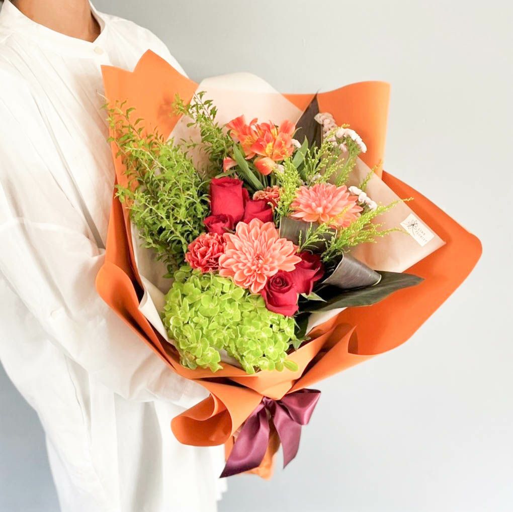 今日着！特急便おまかせブーケ | リンクフローリスト | バラの花束や